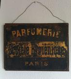 Oud metalen reclamebord bordje parfumerie Paris, Antiek en Kunst, Ophalen of Verzenden
