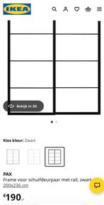 Ikea pax schuifdeurpaar met rail, Ophalen, Nieuw, 200 cm of meer, 200 cm of meer