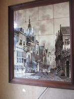 Schitterend groot antiek Rozenburg den Haag tegeltableau, Ophalen of Verzenden