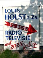 Groot Holst & Zn emaille reclamebord Radio Televisie, Ophalen, Overige typen