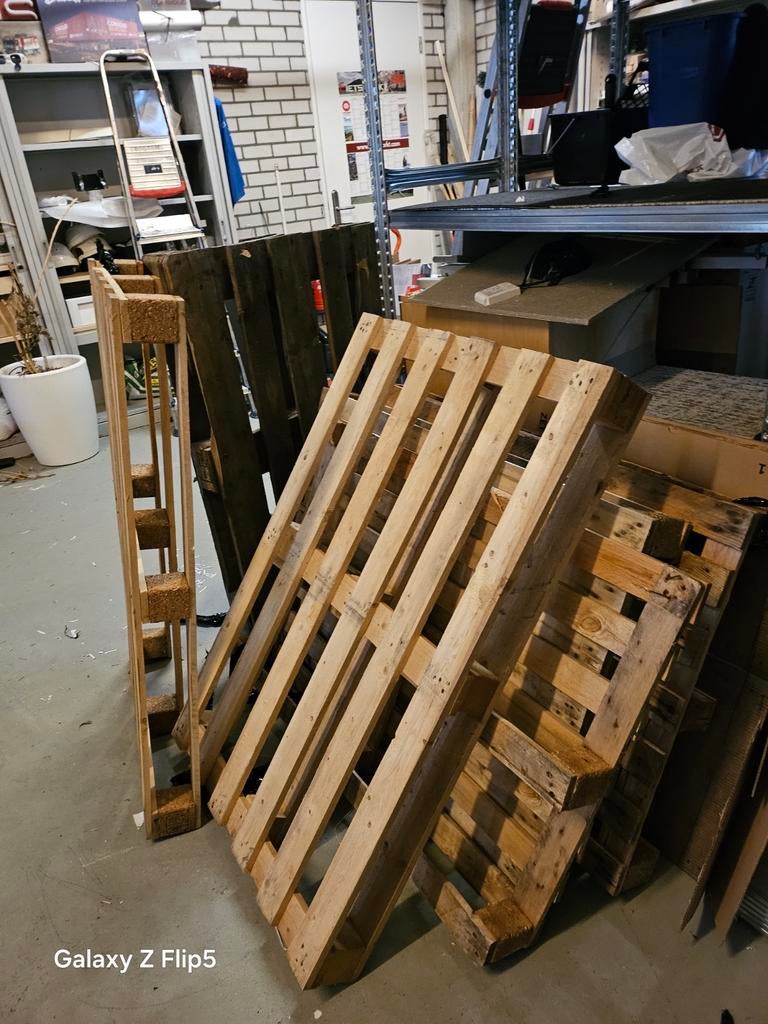 Houten Pallets - Gebruikt, Doe-het-zelf en Verbouw, Kratten en Dozen, Ophalen, Gebruikt, 40 tot 60 cm, Minder dan 35 cm