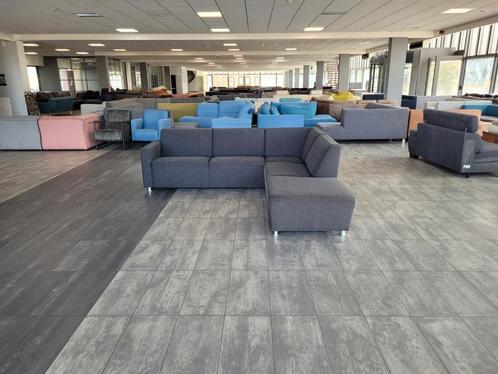 Hoekbank chaise lounge antracietgrijs 255x245 | BEZORGEN, Huis en Inrichting, Banken | Bankstellen, Zo goed als nieuw, Hoekbank