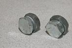 2 gebruikte eindkappen ca. 33 mm, Doe-het-zelf en Verbouw, Buizen en Afvoer, Gebruikt, Overige typen, Rvs, Minder dan 2 meter