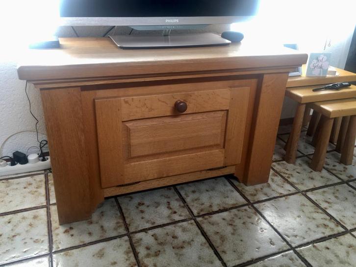 Eikenhouten televisiekast, Huis en Inrichting, Kasten | Televisiemeubels, Gebruikt, Minder dan 100 cm, 50 tot 100 cm, 25 tot 50 cm