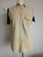 Blouse Geel/Blauw geruit maat 38 Angeis, Maat 38/40 (M), Verzenden, Geel, Zo goed als nieuw