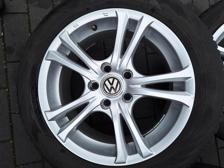16 inch Aluminium Velgen met Winterbanden (Golf), Auto-onderdelen, Banden en Velgen, Banden en Velgen, Winterbanden, 16 inch, 205 mm