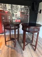 2 stijlvolle houten bartafels, statafels, 110 cm, Ø 78 cm, Ophalen, Zo goed als nieuw