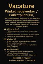 Winkel & Pakketpunt medewerker gezocht (18+), Vacatures, Overige uren, Overige niveaus, Starter, Overige vormen