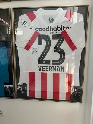 GESIGNEERD WEDSTRIJD SHIRT JOEY VEERMAN l MET FOTOBEWIJS beschikbaar voor biedingen