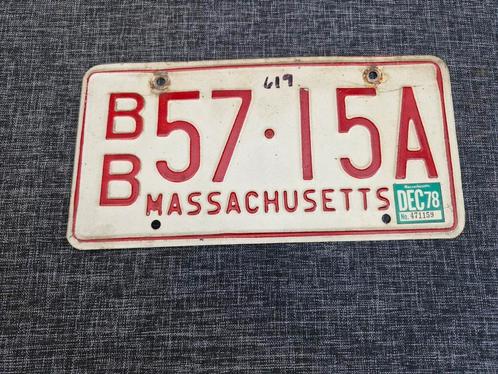 Kentekenplaat Massachusetts USA Nummerplaat nummerbord Licen, Verzamelen, Automerken, Motoren en Formule 1, Gebruikt, Auto's, Ophalen of Verzenden