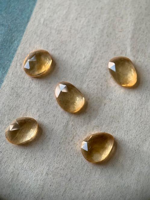 Citrien edelstenen cabochons facetgeslepen, Sieraden, Tassen en Uiterlijk, Edelstenen, Nieuw, Verzenden