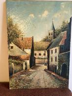 Klassiek straatgezicht, Antiek en Kunst, Kunst | Schilderijen | Klassiek, Ophalen of Verzenden