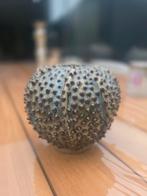 Unieke keramische vaas - 'Des Pots' Zee egel vaas, Blauw, Aardewerk of Porselein, Ophalen of Verzenden, Zo goed als nieuw