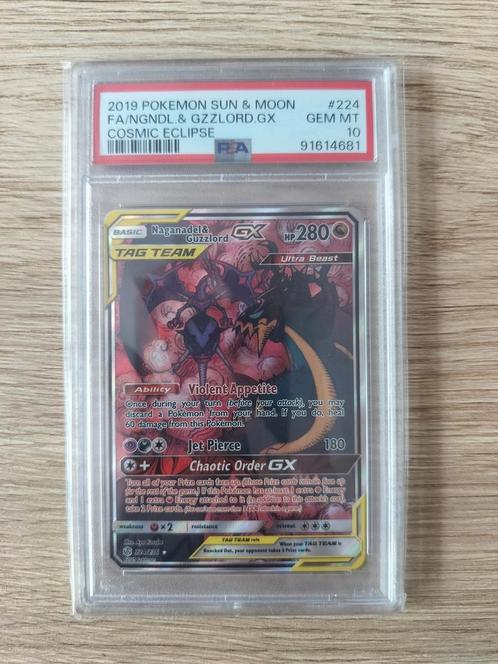 Naganadel & Guzzlord GX #224, Hobby en Vrije tijd, Verzamelkaartspellen | Pokémon, Nieuw, Losse kaart, Ophalen of Verzenden