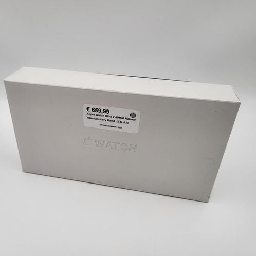 Apple Watch Ultra 2 49MM Natural Titanium Navy Band |Z.G.A.N, Sieraden, Tassen en Uiterlijk, Smartwatches, Zo goed als nieuw