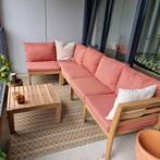 Sklum Filips - Houten loungeset met bank, stoelen en tafel, Ophalen, 5 zitplaatsen, Hardhout, Bank