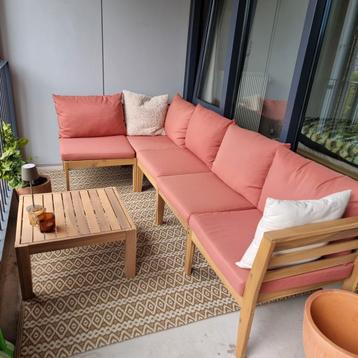 Sklum Filips - Houten loungeset met bank, stoelen en tafel beschikbaar voor biedingen