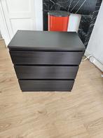 Zwarte IKEA ladekast MALM, Huis en Inrichting, Ophalen, Gebruikt, 25 tot 50 cm, Minder dan 100 cm