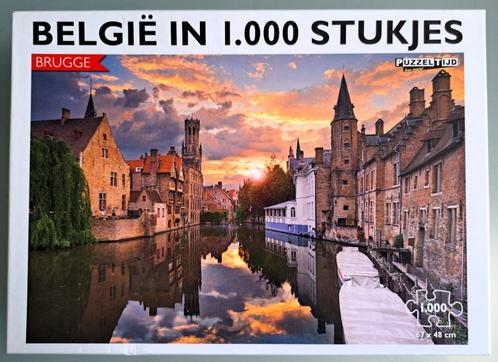 Dutchbook PuzzelTijd Puzzel 'België in 1.000 stukjes' Brugge, Hobby en Vrije tijd, Denksport en Puzzels, Zo goed als nieuw, Legpuzzel