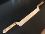 Professioneel Kaasmes dubbel heft houten handvat - Otto Kind, Ophalen of Verzenden, Gebruikt, Rvs of Chroom, Los bestek