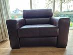 Buffellederen loveseat, Ophalen, Bruin, Leer, Zo goed als nieuw