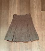 ZGAN: bruin tweed rokje met plooien; Mango; mt (34) 36, Mango, Bruin, Ophalen of Verzenden, Zo goed als nieuw