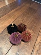 Set van 4 decoratieve pompoenen, Overige materialen, Nieuw, Ophalen of Verzenden, Bruin