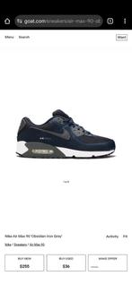 Nike Air Max 90 obsidian iron grey maat 42 nieuw, Ophalen, Blauw, Sneakers of Gympen, Nieuw