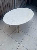 Marmeren eet tafel Ovaal, Huis en Inrichting, Tafels | Salontafels, Gebruikt, 100 tot 150 cm, Metaal, Minder dan 50 cm