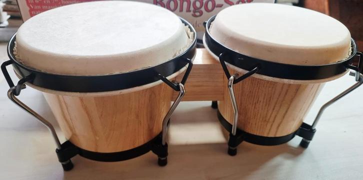 Nieuwe G. Giant Bongo Set met CD en Lesboek, Muziek en Instrumenten, Percussie, Zo goed als nieuw, Melodische percussie, Ophalen of Verzenden