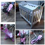 Poppen set; bedje, wagen, kinderstoel maxi cosi, draagzak, Kinderen en Baby's, Ophalen, Gebruikt, Babypop