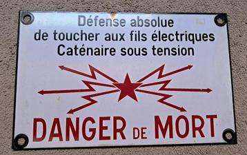 Emaille bord Danger de Mort SNCF beschikbaar voor biedingen