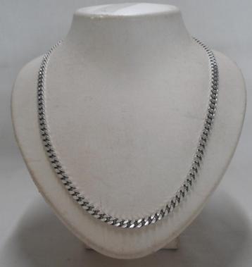 Zilveren stevige gourmet ketting nr.1795 beschikbaar voor biedingen