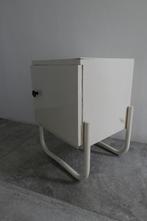 Vintage fifties nachtkasje geverfd hout metaal, Gebruikt, Minder dan 45 cm, Verzenden, Minder dan 55 cm