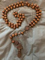 Vintage antiek rozekrans kruis monnik kraal mooi bewerkt, Antiek en Kunst, Ophalen of Verzenden