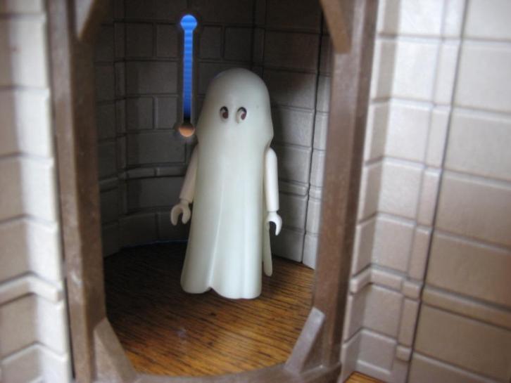 ridders kasteel 3317 glow in dark spook 100% zeldzaam, Kinderen en Baby's, Speelgoed | Playmobil, Zo goed als nieuw, Complete set
