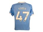 Gesigneerd Manchester City Phil Foden shirt, Verzamelen, Sportartikelen en Voetbal, Buitenlandse clubs, Shirt, Verzenden, .