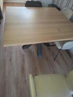 Vierkante tafel met eikenhouten blad, Ophalen, Gebruikt, Vijf personen of meer, Vierkant