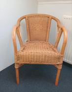 Mooie rieten stoel, Huis en Inrichting, Stoelen, Ophalen, Zo goed als nieuw, Bruin, Eén
