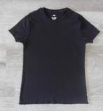 Zwart meisjes T-shirt met ribstructuur WE maat 158 164, Kinderen en Baby's, Kinderkleding | Maat 158, Nieuw, Meisje, WE Fashion