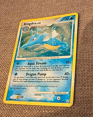 Kingdra lv 52 (LA 7) pokemon kaart beschikbaar voor biedingen
