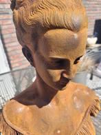 gietijzeren buste voor in de tuin, Tuin en Terras, Tuinbeelden, Heikant 21 Kaatsheuvel, Belle Vieille Brocante, Ophalen of Verzenden
