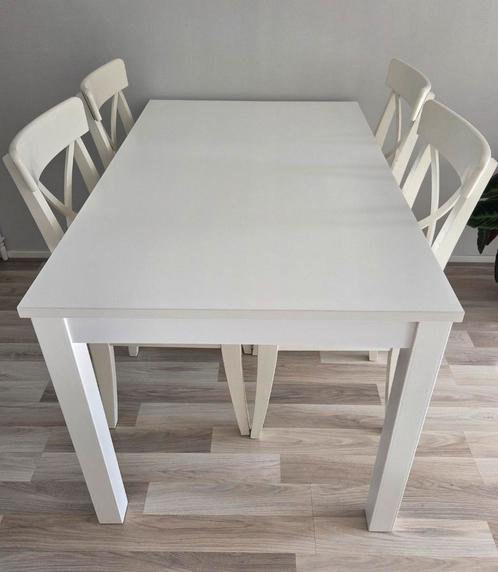 Uitschuifbare eettafel Laneberg, Huis en Inrichting, Tafels | Eettafels, Zo goed als nieuw, 50 tot 100 cm, 100 tot 150 cm, Vijf personen of meer