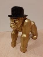 Beeld gorilla goud met hoed, Ophalen of Verzenden