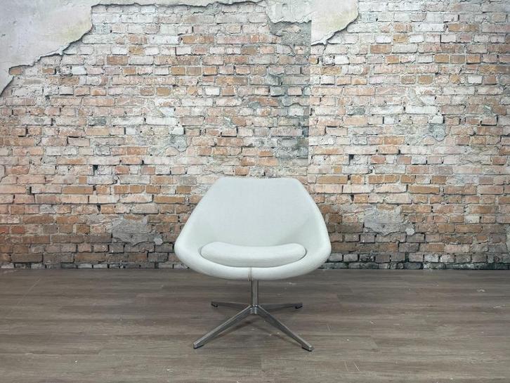 Allermuir Open A640 lichtgrijs bij TheReSales, Huis en Inrichting, Fauteuils, Zo goed als nieuw, Metaal, Stof, 50 tot 75 cm, 75 tot 100 cm