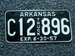 Kentekenplaat licenseplate Arkansas 1957 USA, Verzamelen, Ophalen of Verzenden, Gebruikt, Auto's