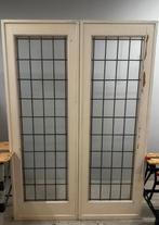 Mooie set ensuite / schuifdeuren glas in lood 215x150, Ophalen, Gebruikt, 120 cm of meer, Binnendeur