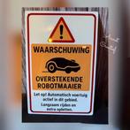 Robotmaaier waarschuwingsbord, Tuin en Terras, Ophalen of Verzenden, Nieuw