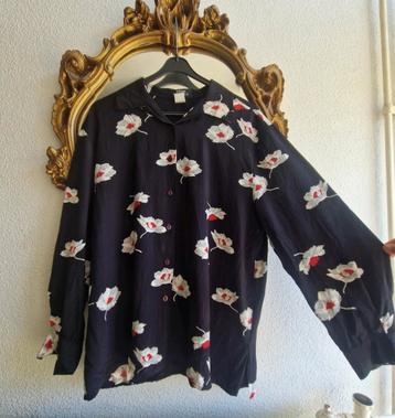 Als nieuw! Taillissime zwart bloemen doorknoop blouse beschikbaar voor biedingen