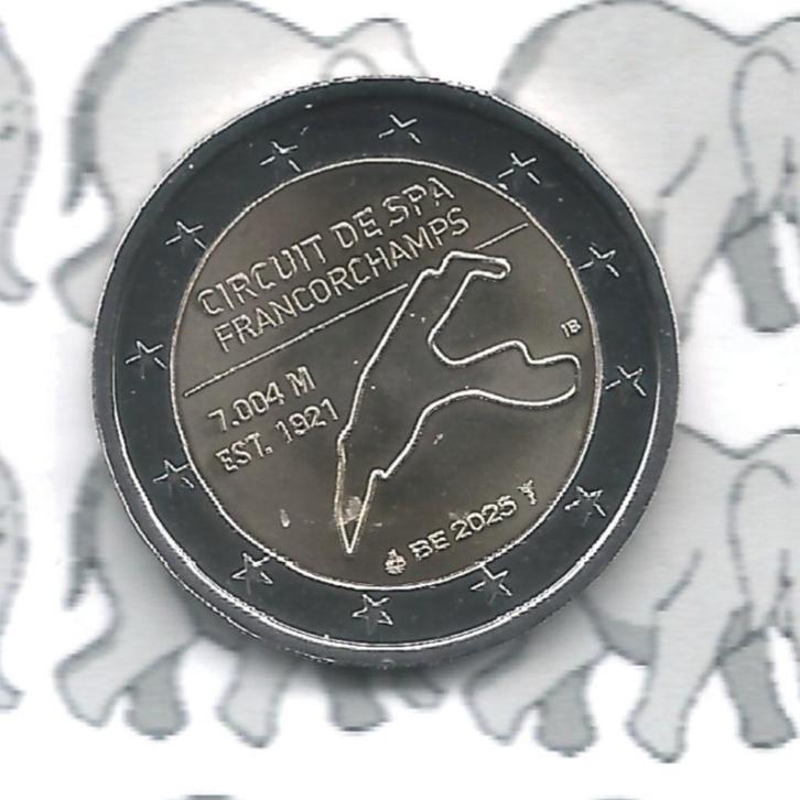 België 2 euro 2025 (35e) "Cicuit Spa-Francorchamps", Postzegels en Munten, Munten | Europa | Euromunten, Losse munt, 2 euro, België